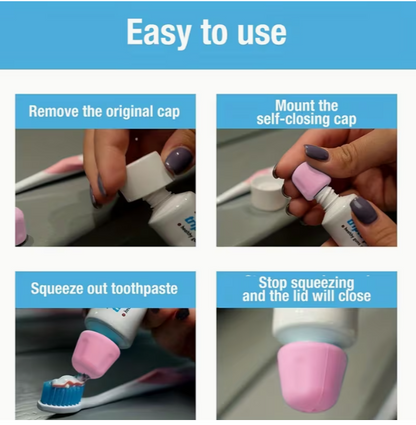 Veyra & Co™ Hygienic Self-Closing Toothpaste Cap 4pcs