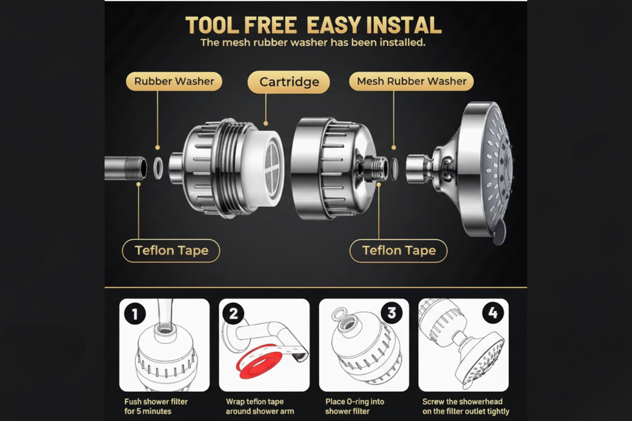 Veyra & Co™ 20-Stage Filter & 360° Shower Head